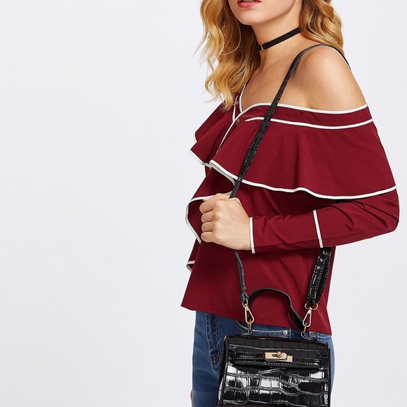 Faux crocodile leather mini bag - Picture 7 of 7